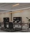 Réglette LED 36W suspendue - 2880lm, CCT, gris, avec kit de suspension