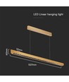 Réglette LED 36W suspendue - 2880lm, CCT, gris, avec kit de suspension