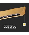 Réglette LED 36W suspendue - 2880lm, CCT, gris, avec kit de suspension
