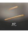 Réglette LED 36W suspendue - 2880lm, CCT, gris, avec kit de suspension
