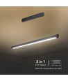 Luminaire LED linéaire suspendu 36W - CCT, noir, 2880lm, avec kit de suspension
