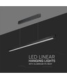 Luminaire LED linéaire suspendu 36W - CCT, noir, 2880lm, avec kit de suspension