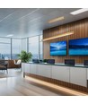 Suspension Linéaire 36W - LED Samsung, Diffuseur Plaque 3en1, Or