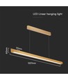 Suspension Linéaire 36W - LED Samsung, Diffuseur Plaque 3en1, Or