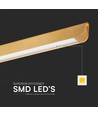 Suspension Linéaire 36W - LED Samsung, Diffuseur Plaque 3en1, Or