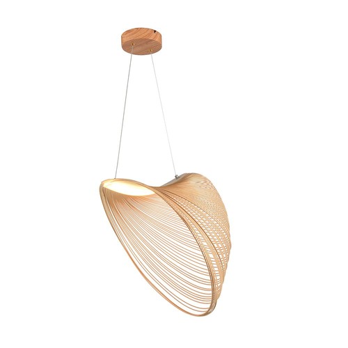 Suspension LED Design - 3000K, Couleur Bois, Maison