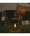 Lanterne solaire LED suspendue, 0,5W - Métal noir, design vintage, 2700K, IP44, 1.2V rechargeable, avec anse