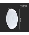 Plafonnier LED Designer 60W avec télécommande - 6000lm, dimmable, 3-en-1 CCT, source lumineuse incluse