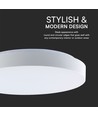 Plafonnier LED 40W dimmable - Ø40cm, CCT, 3 couleurs de lumière, télécommande
