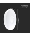 Plafonnier LED designer 60W avec télécommande - 6000lm, dimmable, 3-en-1 CCT, diffuseur blanc
