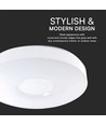 Plafonnier LED designer 60W avec télécommande - 6000lm, dimmable, 3-en-1 CCT, diffuseur blanc