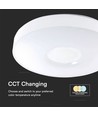 Plafonnier LED designer 60W avec télécommande - 6000lm, dimmable, 3-en-1 CCT, diffuseur blanc