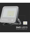 Projecteur 50W - Puce Samsung, câble 1m, 6500K, noir, lampe de travail, verre dépoli gris