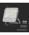 Projecteur 50W - Puce Samsung, câble 1m, 6500K, noir, lampe de travail, verre dépoli gris