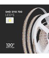 5m 21W/m LED strip, RA90 - 24V, 700 LED par mètre, 3000K, IP20, SMD 2110