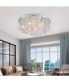 Plafonnier LED Designer en cristal Ø60cm - douille E14, verre clair, IP20 intérieur
