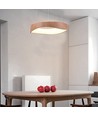 Suspension LED 18W design bois - 2100lm, Ø40cm, 3000K, source lumineuse incl.