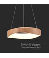 Suspension LED 18W design bois - 2100lm, Ø40cm, 3000K, source lumineuse incl.