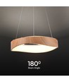 Suspension LED 18W design bois - 2100lm, Ø40cm, 3000K, source lumineuse incl.