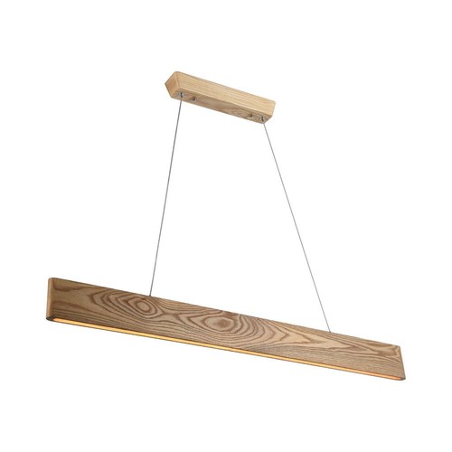 Suspension LED 24W designer - Bois, 3000K, 1250lm, blanc chaud