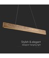 Suspension LED 24W designer - Bois, 3000K, 1250lm, blanc chaud