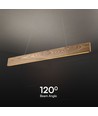 Suspension LED 24W designer - Bois, 3000K, 1250lm, blanc chaud
