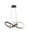 Suspension designer LED 40W, Ø60cm - 3-en-1 CCT, 4800lm, noir, IP20
