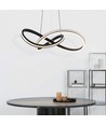 Suspension designer LED 40W, Ø60cm - 3-en-1 CCT, 4800lm, noir, IP20