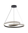 Suspension designer 60cm 40W - 120lm/W, noir, hauteur réglable, métal, avec source lumineuse