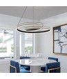 Suspension designer 60cm 40W - 120lm/W, noir, hauteur réglable, métal, avec source lumineuse