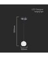 Suspension LED design - blanc, avec douille G9