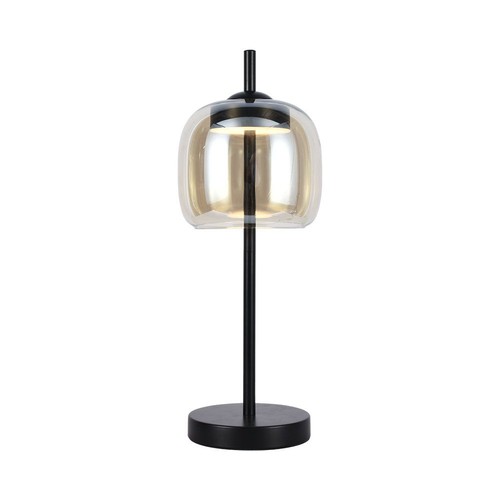 Lampe à poser LED Designer 7W - 700lm, 3000K, métal et verre, Ø12 x 22,5 cm