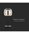Lampe à poser LED Designer 7W - 700lm, 3000K, métal et verre, Ø12 x 22,5 cm