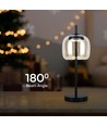 Lampe à poser LED Designer 7W - 700lm, 3000K, métal et verre, Ø12 x 22,5 cm