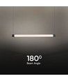 Suspension LED Designer 10W - Noir/blanc, 1300lm, 3000K, design moderne