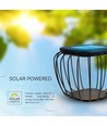 Lampe de jardin/table Solara designer 1W - Solaire, IP44, 120lm, 3000K+6000K, gris, forme lanterne