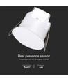 Détecteur de présence réel - rayon 3M, IP54, boîtier blanc