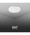 Plafonnier Designer Domelight 60W - Ø49cm, 6000lm, dimmable, télécommande incluse, diffuseur nid d'abeille