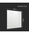 Dalle LED 60x60, 36W - 120lm/W, IP65 étanche, 6500K, flicker free, backlit