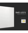 Panneau LED 60x60, 36W - 120lm/W, IP65, flicker free, cadre blanc