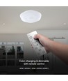 Plafonnier LED Designer Dome 40W - 4000lm, 3-en-1 CCT, dimmable, incl. télécommande, motif floral
