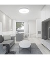 Lampe Dôme LED Design - 20W/40W/20W, Télécommande, Couvercle Blanc Victory, Dimmer