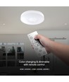 Lampe Dôme LED Design - 20W/40W/20W, Télécommande, Couvercle Blanc Victory, Dimmer