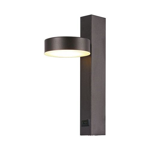 Applique murale 8W avec USB - 3000K, noir, source lumineuse incl.