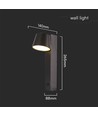 Applique murale LED 8W avec USB - 3000K, 900lm, IP20, noir, orientable, intérieur, source lumineuse incl.