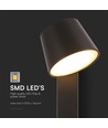 Applique murale LED 8W avec USB - 3000K, 900lm, IP20, noir, orientable, intérieur, source lumineuse incl.