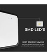 Plafonnier LED 48W à détecteur, 42x42cm - Samsung Chip, IP44, bord noir, 3000K, 5 ans de garantie