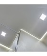 Dalle LED encastrable carrée 3W 9x9cm - 110lm/W, 3000K, Perçage : Ø7,5-8 cm, Dimensions : 9x9 cm, puce Samsung LED