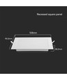 Dalle LED encastrable carrée 3W 9x9cm - 110lm/W, 3000K, Perçage : Ø7,5-8 cm, Dimensions : 9x9 cm, puce Samsung LED
