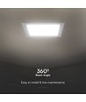 Dalle LED encastrable carrée 3W 9x9cm - 110lm/W, 3000K, Perçage : Ø7,5-8 cm, Dimensions : 9x9 cm, puce Samsung LED